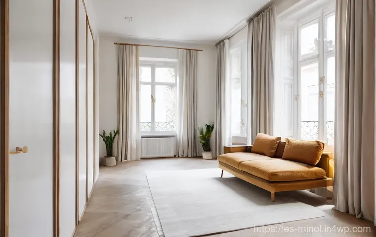 미니멀 인테리어를 위한 공간 절약 팁 - **Prompt:** A cleverly organized bedroom showcasing smart furniture solutions in a compact urban apa...