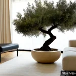 Home 23 미니멀 인테리어를 위한 고급 가구 추천 - Photorealistic minimalist living room in a refined Madrid apartment, featuring a low-profile ivory b...