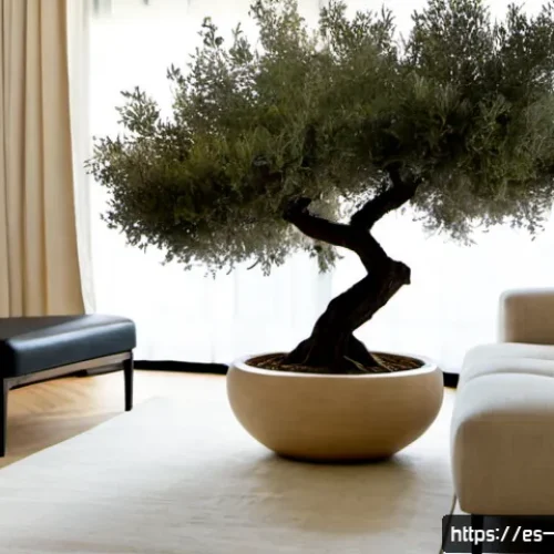 Home 17 미니멀 인테리어를 위한 고급 가구 추천 - Photorealistic minimalist living room in a refined Madrid apartment, featuring a low-profile ivory b...