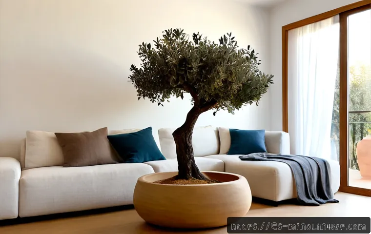 미니멀 인테리어와 기능적 디자인 - Photorealistic minimalist apartment living room in a contemporary Spanish city, warm white walls, pa...